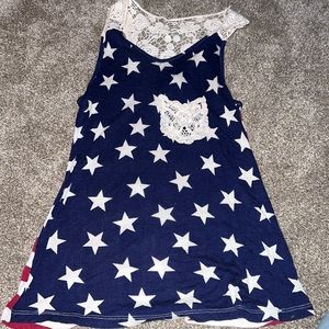 Women's American flag tank.